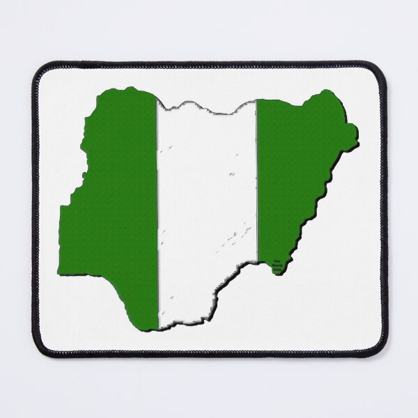 Item preview, Nigeria Map With Nigerian Flag designed and sold by Havocgirl.