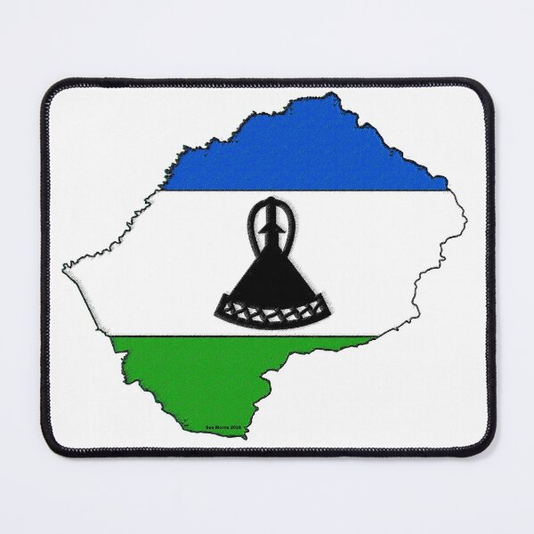 Item preview, Lesotho Map With Flag of Lesotho designed and sold by Havocgirl.