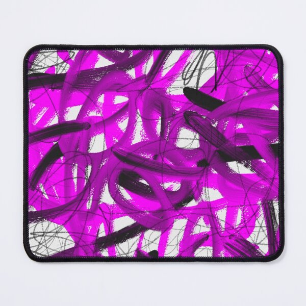 Item preview, Bright Neon Pink Graffiti Abstract Art Oil Painting Design Print Pattern designed and sold by hopecope.