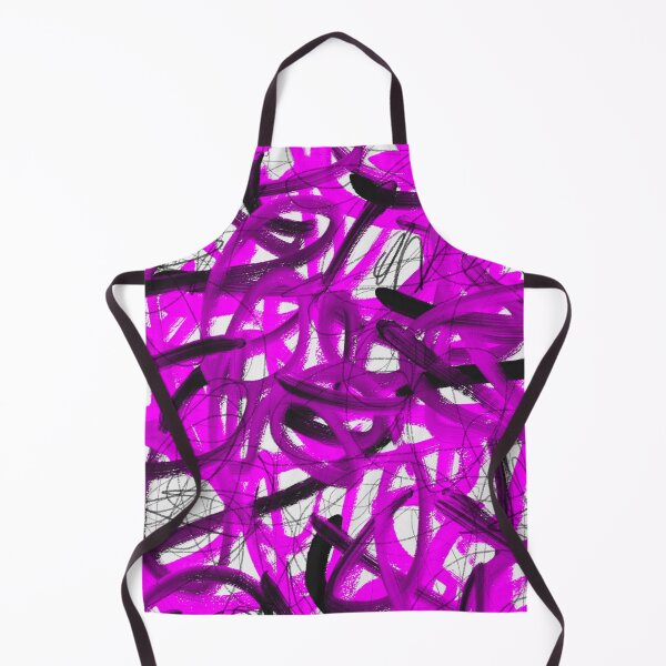 Item preview, Bright Neon Pink Graffiti Abstract Art Oil Painting Design Print Pattern designed and sold by hopecope.