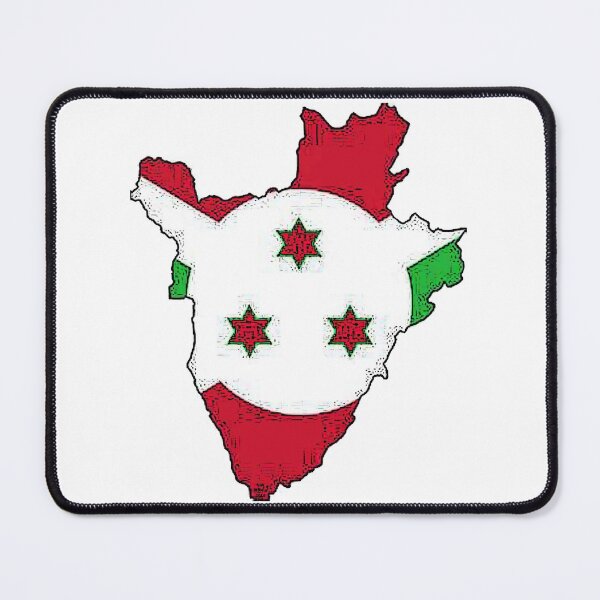 Item preview, Burundi Map With Flag designed and sold by Havocgirl.