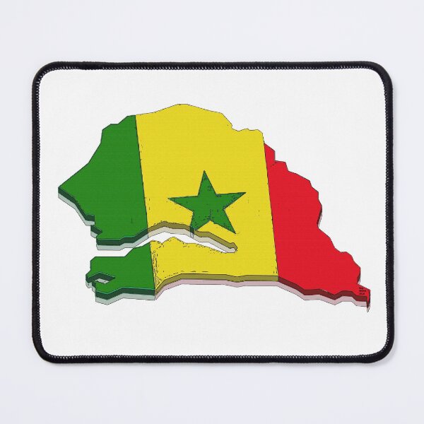 Item preview, Senegal Map With Senegalese Flag designed and sold by Havocgirl.