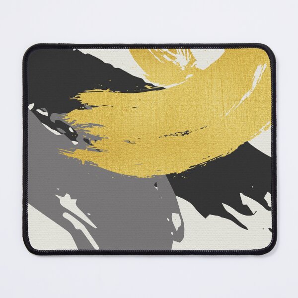 Item preview, Black and Gold Abstract Brush Strokes AP178-11 designed and sold by DuckyRubin.