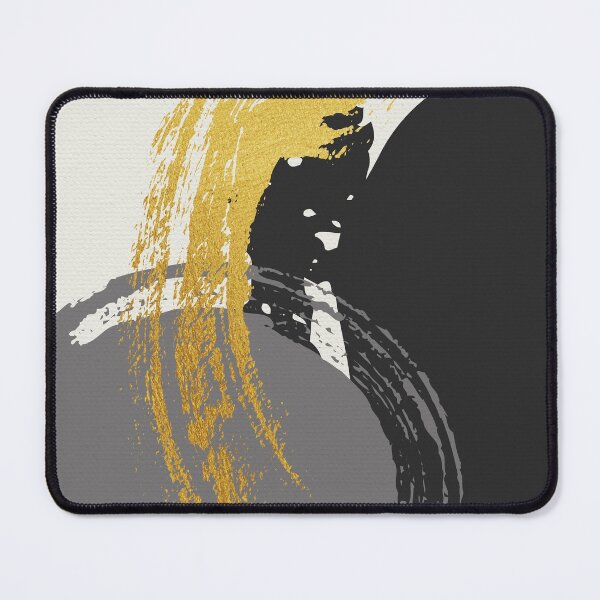 Item preview, Black and Gold Abstract Brush Strokes AP178-8 designed and sold by DuckyRubin.