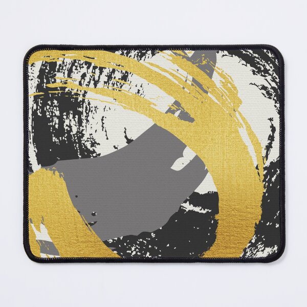 Item preview, Black and Gold Abstract Brush Strokes AP178-9 designed and sold by DuckyRubin.