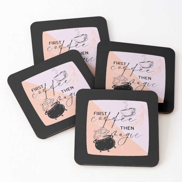 Item preview, First Coffee then Magic designed and sold by WitchInTheWack.