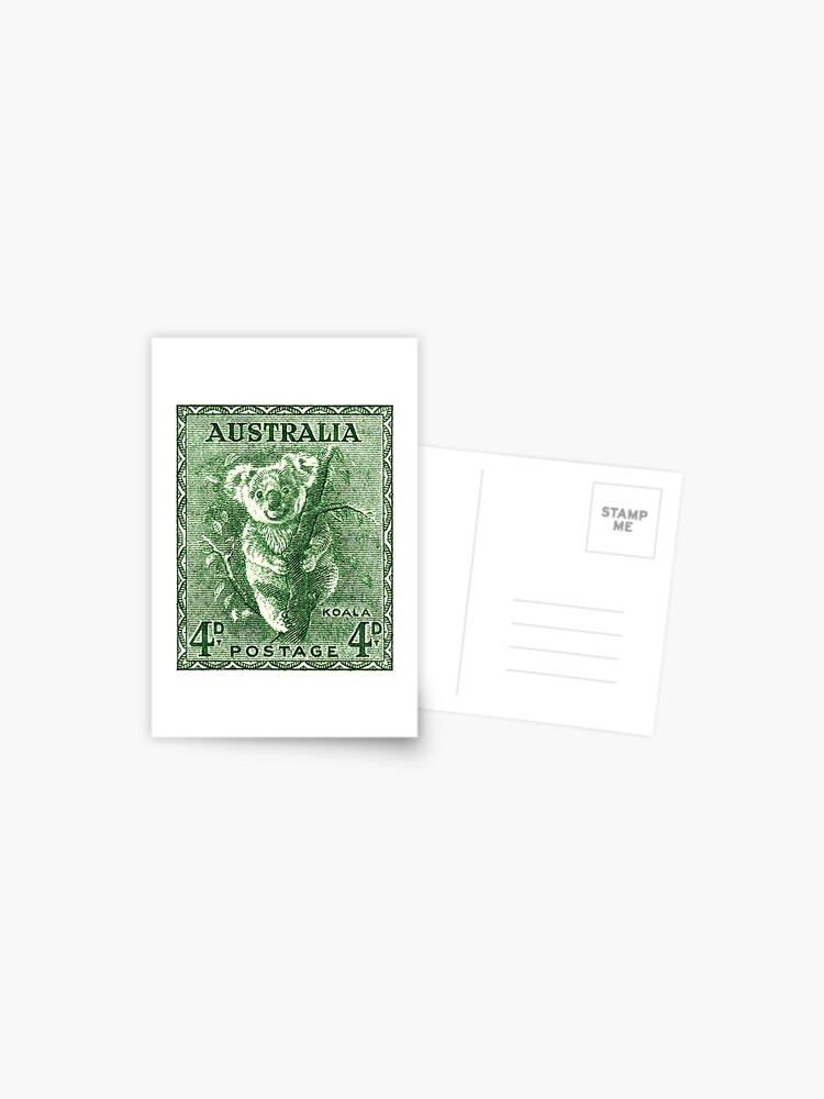 1940 Australia Koala Postage Stamp Postcard for Sale by retrographics