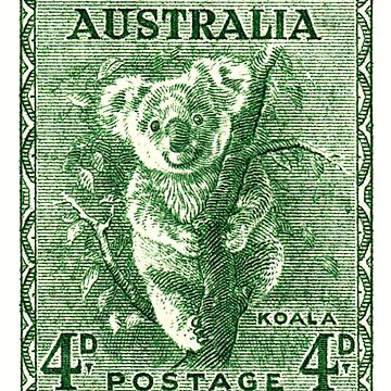 1940 Australia Koala Postage Stamp | Postcard