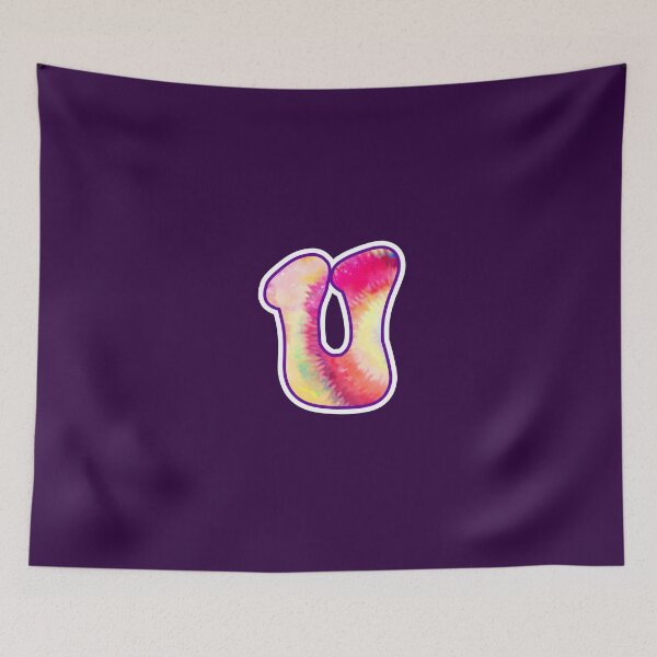 Item preview, Letter U Hippie Tie Dye designed and sold by redblackline.