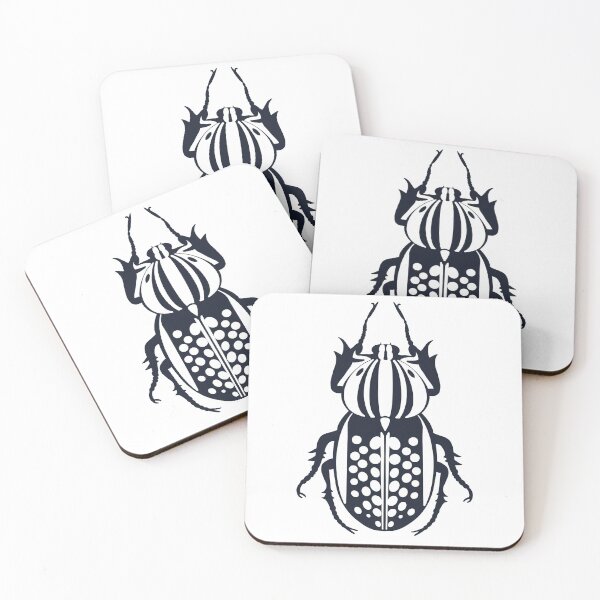 Item preview, Black and White Beetle Digital Illustration designed and sold by thetinycuriouscritter.