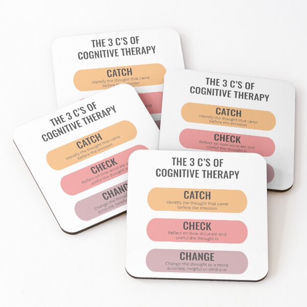 Item preview, 3 C's of Cognitive Therapy, CBT, Cognitive Behavioural Therapy, Therapy Office Decor, School Counselor, Negative Thoughts, Psychology, Mental Health, Cognitive Therapist Reframe designed and sold by Therapy Tools For All.