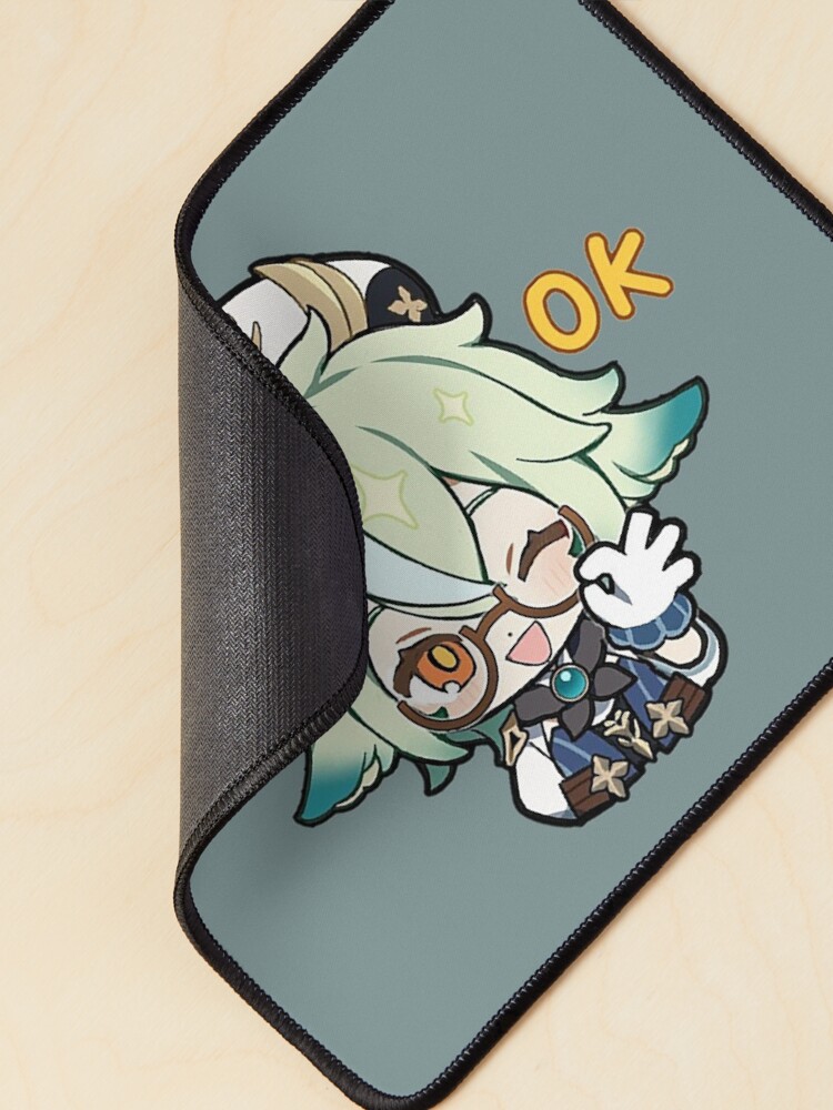 "Genshin Impact Chibi Sucrose Kawaii WeChat Sticker" Mouse Pad for