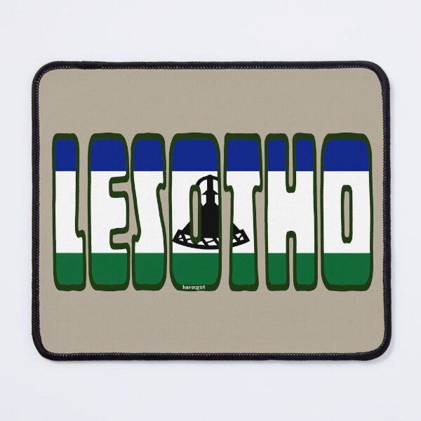 Item preview, Lesotho Font with Lesothian Flag designed and sold by Havocgirl.