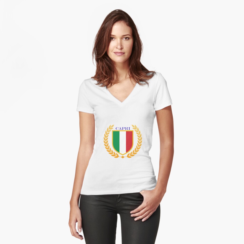 Item preview, Fitted V-Neck T-Shirt designed and sold by ItaliaStore.
