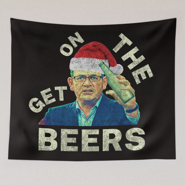 Item preview, Get On The Beers | Christmas | Vintage Retro | Dan Andrews Meme designed and sold by Aussies-R-Us.