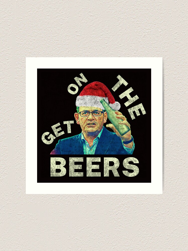 "Get On The Beers Christmas Vintage Retro Dan Andrews Meme" Art