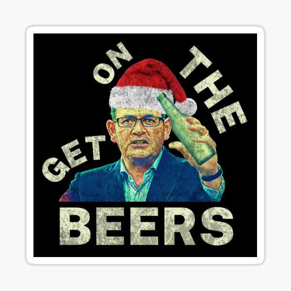 "Get On The Beers Christmas Vintage Retro Dan Andrews Meme