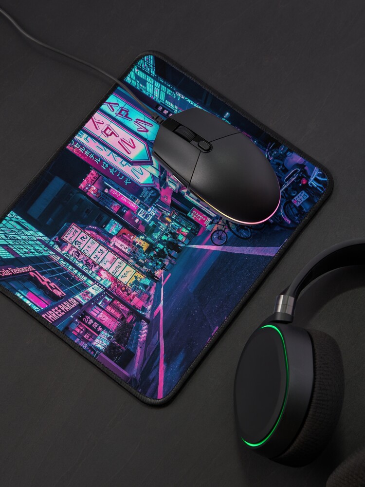 Thumbnail 4 of 5, Mouse Pad, Tokyo - A Neon Wonderland designed and sold by HimanshiShah.