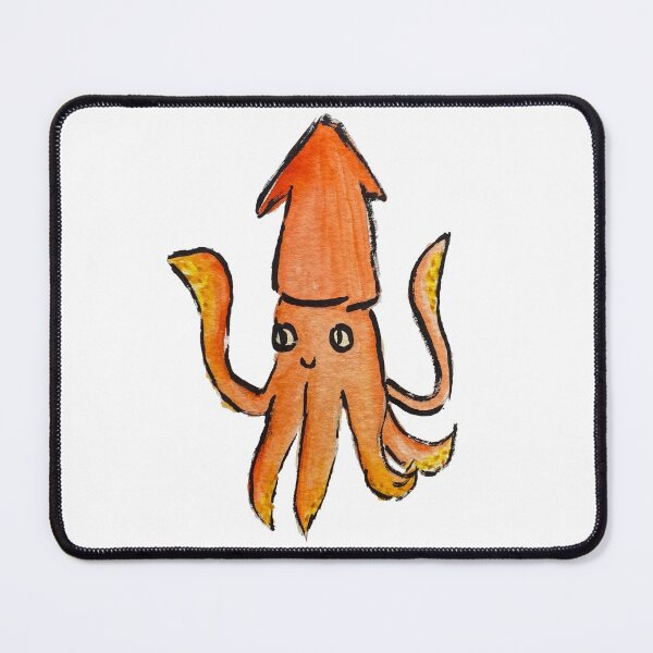 Item preview, watercolor squid designed and sold by cameronkfong.