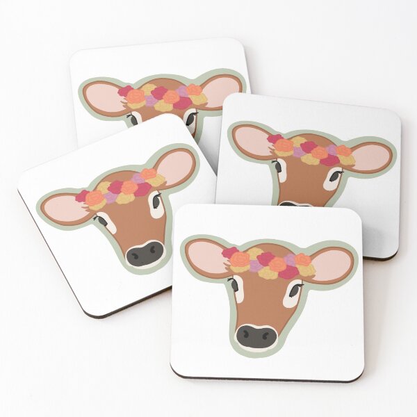 Item preview, Jersey Cow with Flower Crown designed and sold by Sara Rediger.