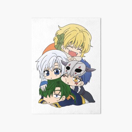 The Four Dragon Warriors Chibi Art Board Print