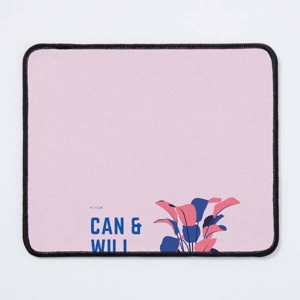 Item preview, 'CAN & WILL' Floral text design designed and sold by DecorDuck.