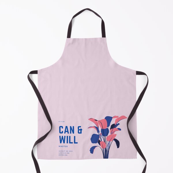 Item preview, 'CAN & WILL' Floral text design designed and sold by DecorDuck.