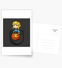 The Legend of Zelda Link Halloween Pumpkin Postcards