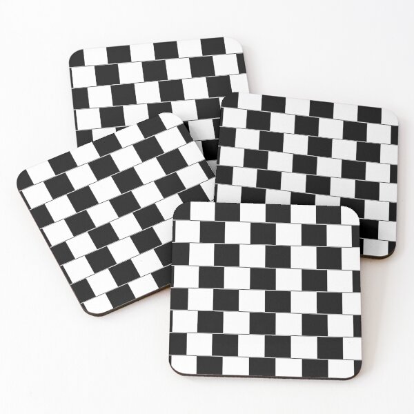Item preview, Straight Lines Optical Illusion Black And White Squares designed and sold by The Anime Corner.