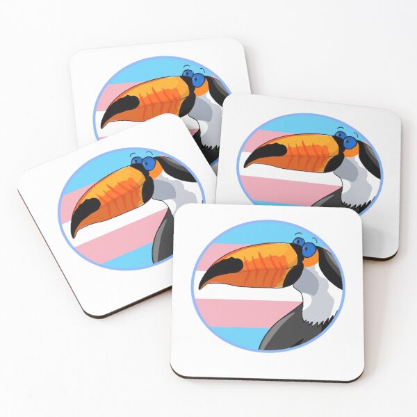 Item preview, trans pride toucan designed and sold by rennilastitten.