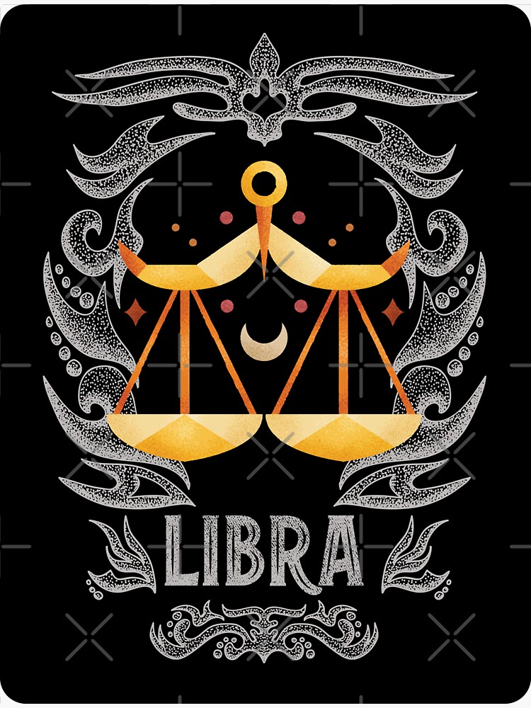 Libra Zodiac Horoscope Birthday Sticker