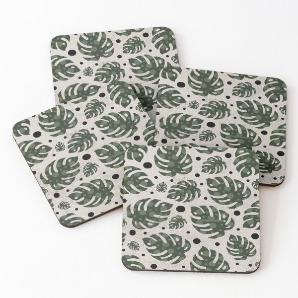Item preview, Monstera Leaves Seamless Pattern Retro Vintage  Beige Texture  designed and sold by HStudioPrints.