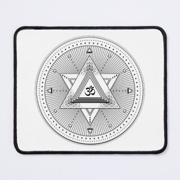 Item preview, Black and White Aum Mandala designed and sold by whosedream.