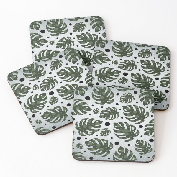 Item preview, Monstera Leaves Seamless Pattern Retro Vintage Cool Blue Texture  designed and sold by HStudioPrints.
