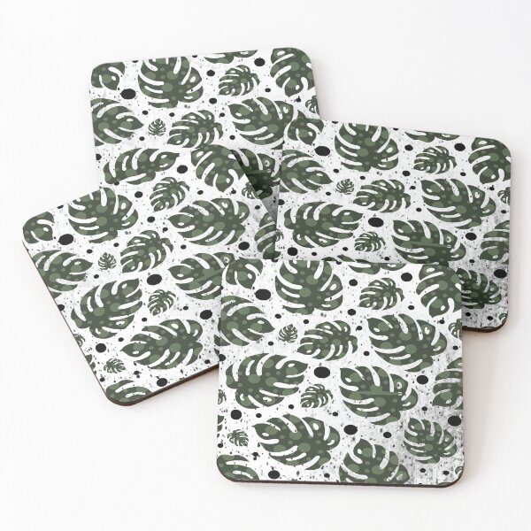Item preview, Monstera Leaves Seamless Pattern Retro Vintage White Grunge Texture  designed and sold by HStudioPrints.