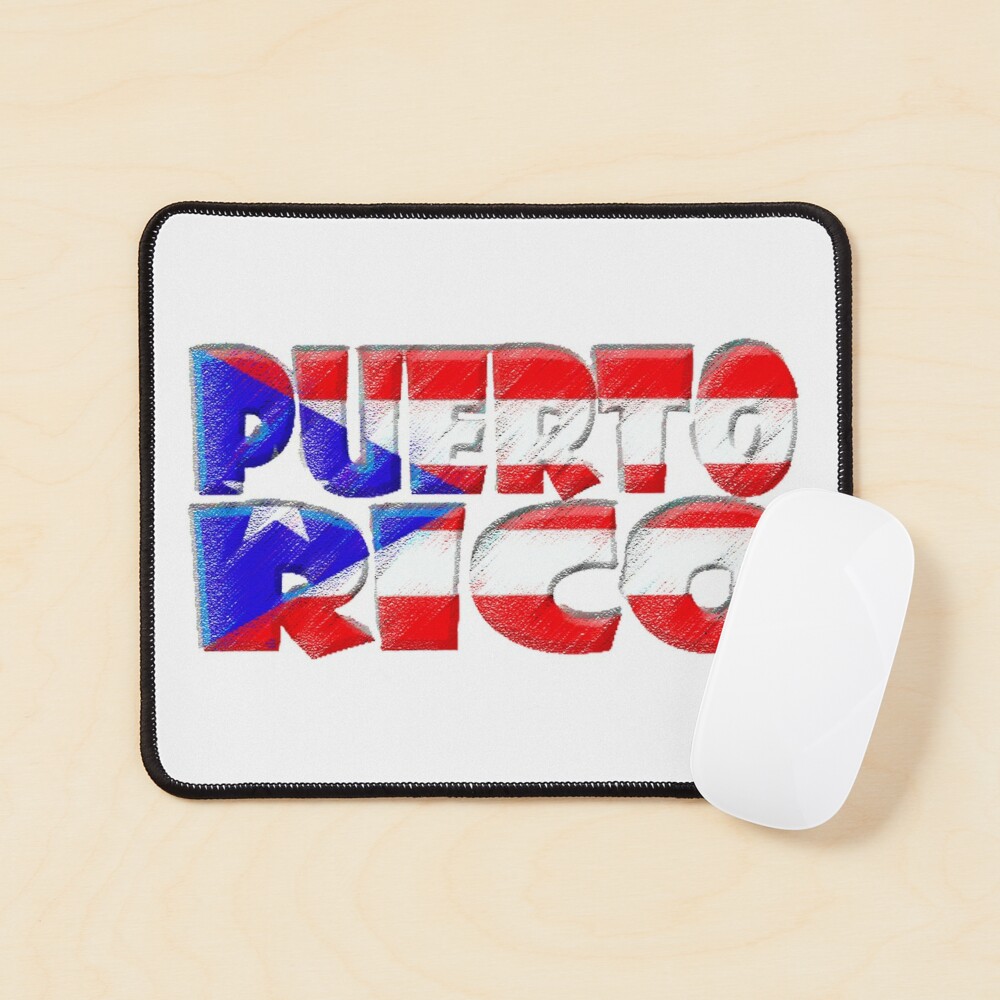 Puerto Rico Font with Puerto Rican Flag