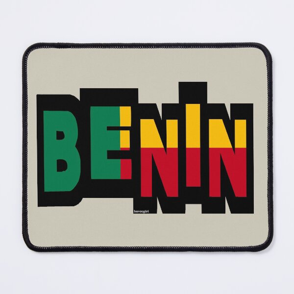 Item preview, Benin Font with Beninese Flag designed and sold by Havocgirl.