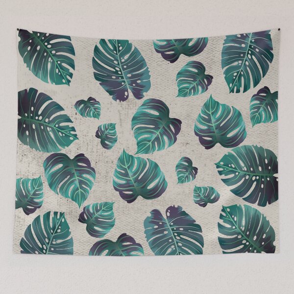 Item preview, Monstera Leaves Seamless Pattern Retro Vintage  Beige Texture  designed and sold by HStudioPrints.