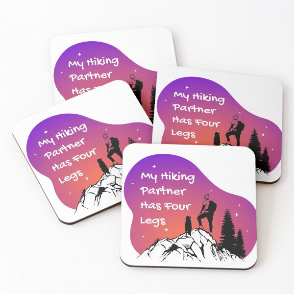 Item preview, My Hiking Partner Has Four Legs - Dog Camping - Gradient Sunset Colors - Hiking with my dog designed and sold by mituturi.