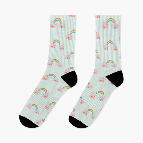 Item preview, Mountain with rainbow and clouds designed and sold by cosmikcloud.