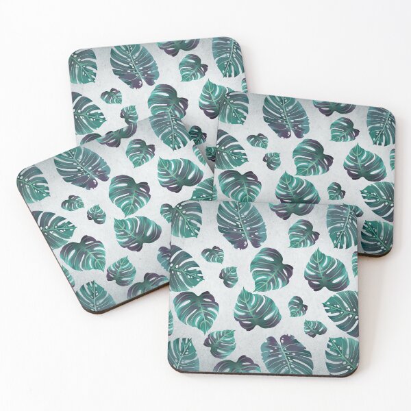 Item preview, Monstera Leaves Seamless Pattern Retro Vintage Cool Blue Texture  designed and sold by HStudioPrints.