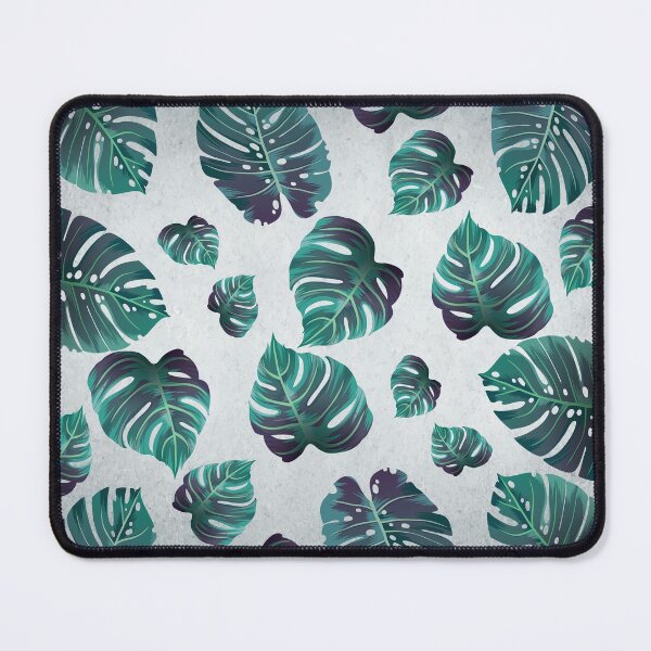Item preview, Monstera Leaves Seamless Pattern Retro Vintage Cool Blue Texture designed and sold by HStudioPrints.