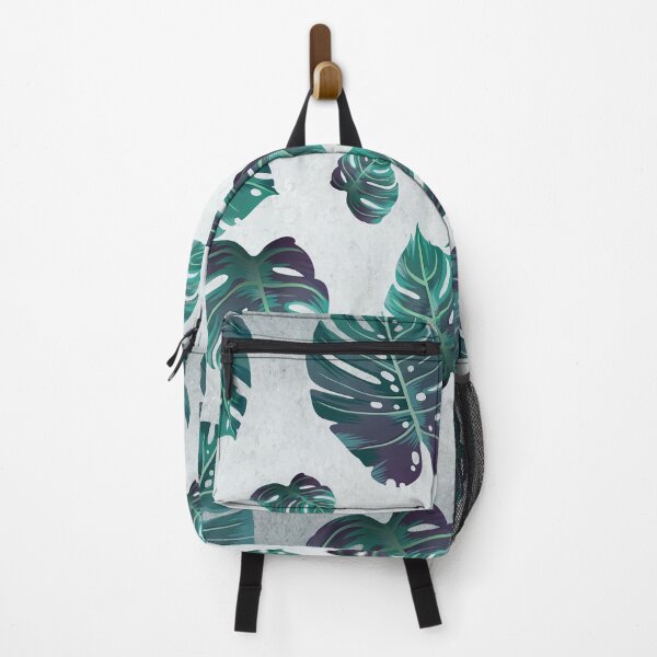 Item preview, Monstera Leaves Seamless Pattern Retro Vintage Cool Blue Texture designed and sold by HStudioPrints.