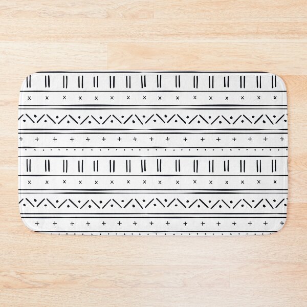 Item preview, Black White Mudcloth African Inspired Pattern designed and sold by Erin Kendal.