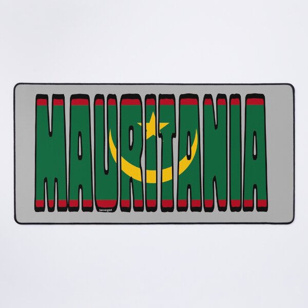 Item preview, Mauritania Font with Flag designed and sold by Havocgirl.