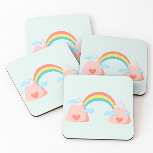 Item preview, Mountain with rainbow and clouds designed and sold by cosmikcloud.