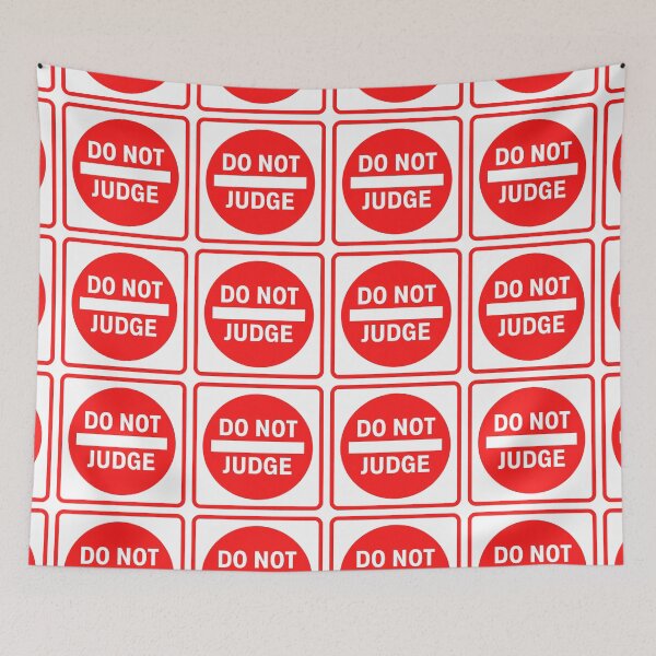 Item preview, DO NOT JUDGE - Motivational traffic road street sign design and advice designed and sold by Art4Motivation.