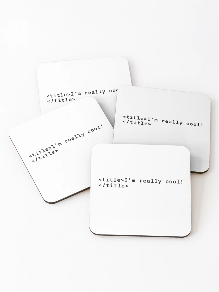 Thumbnail 1 of 5, Coasters (Set of 4), Computer Geeks Beign Cool designed and sold by ComputerGeeksTs.