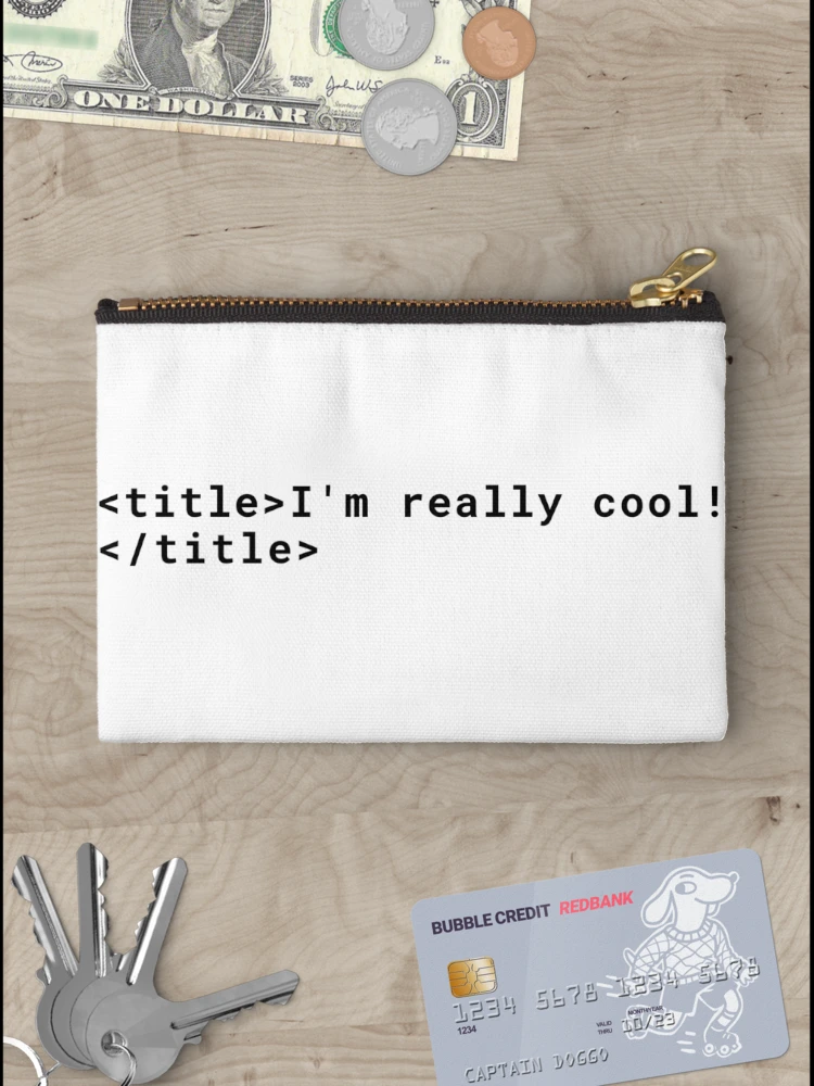 Thumbnail 3 of 4, Zipper Pouch, Computer Geeks Beign Cool designed and sold by ComputerGeeksTs.