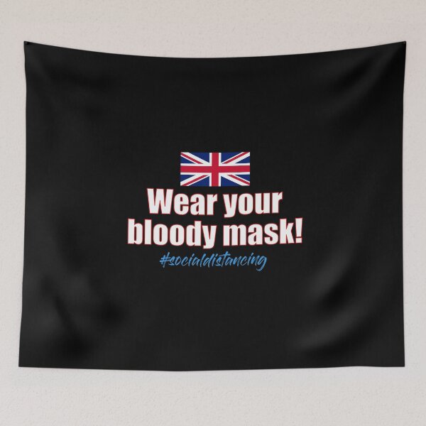 Item preview, ¡Ponte tu maldita máscara! con bandera británica designed and sold by obedtheartist.